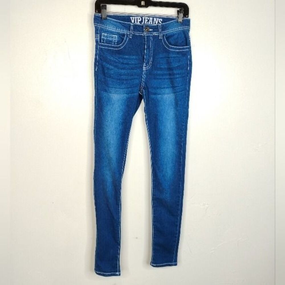 VIP Skinny Jeans Embroidered Functional back Pockets size 5/6 - Picture 2 of 12